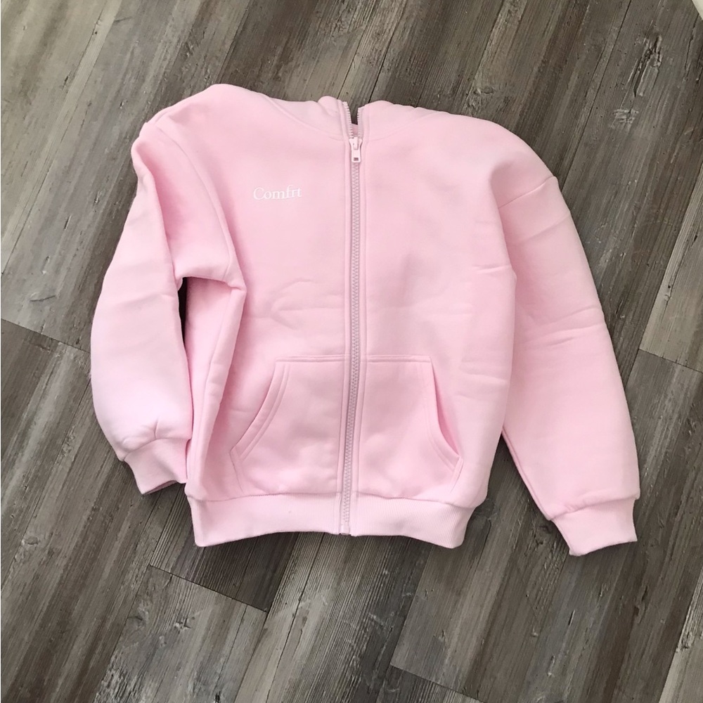 Pink Zip-Up Kids Hoodie